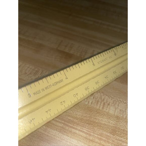 VTG Pearwood ARCHITECT Scale Drafting RULER TRIANGLE Ruler US ST'D Stewart 521 - Picture 6 of 7